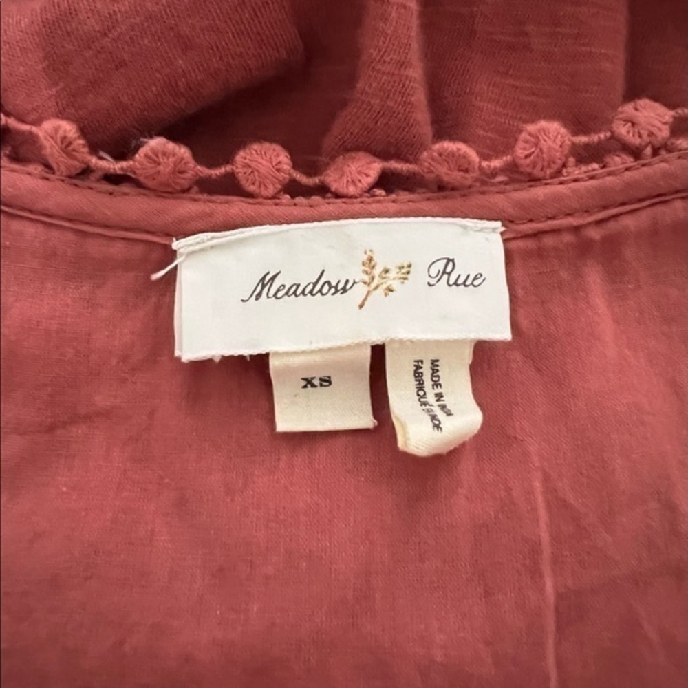 Anthropologie Meadow Rue Peach Colored Top Size XS - Picture 5 of 6
